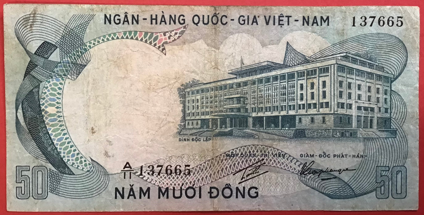 South Vietnam - 50 Dông (1972) P#30a Kvalitet 1