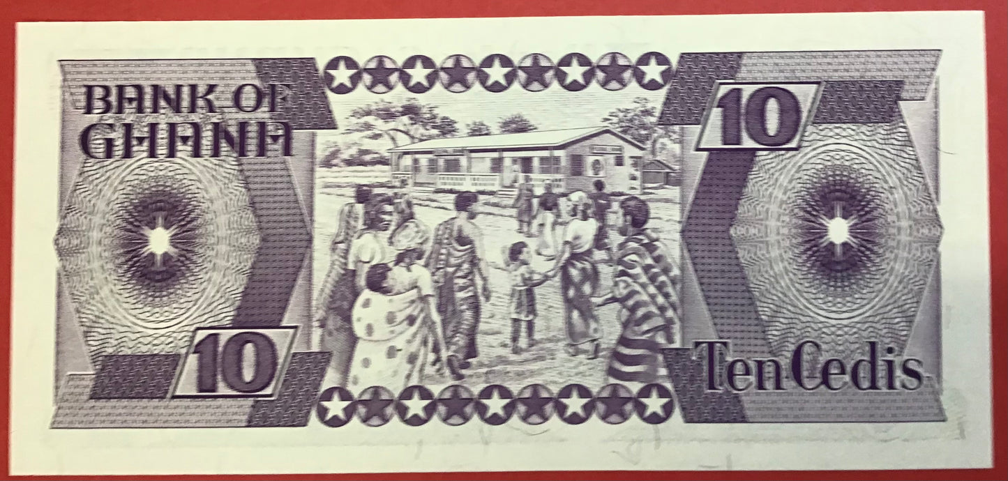 Ghana - 10 Cedis 15.5.1984 P#23a Kvalitet 0