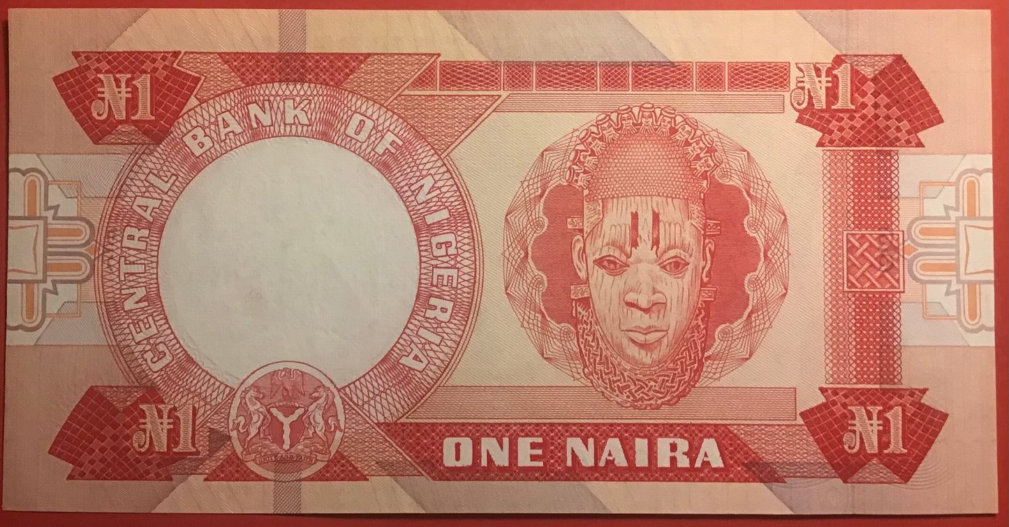 Nigeria - 1 Naira (1979-84) P#19c Kvalitet 0