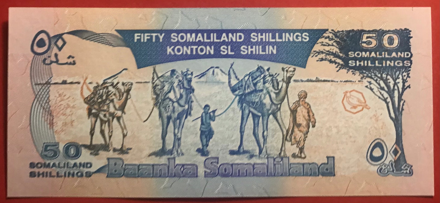 Somaliland - 50 Shillings 1996 P#7a Kvalitet 0