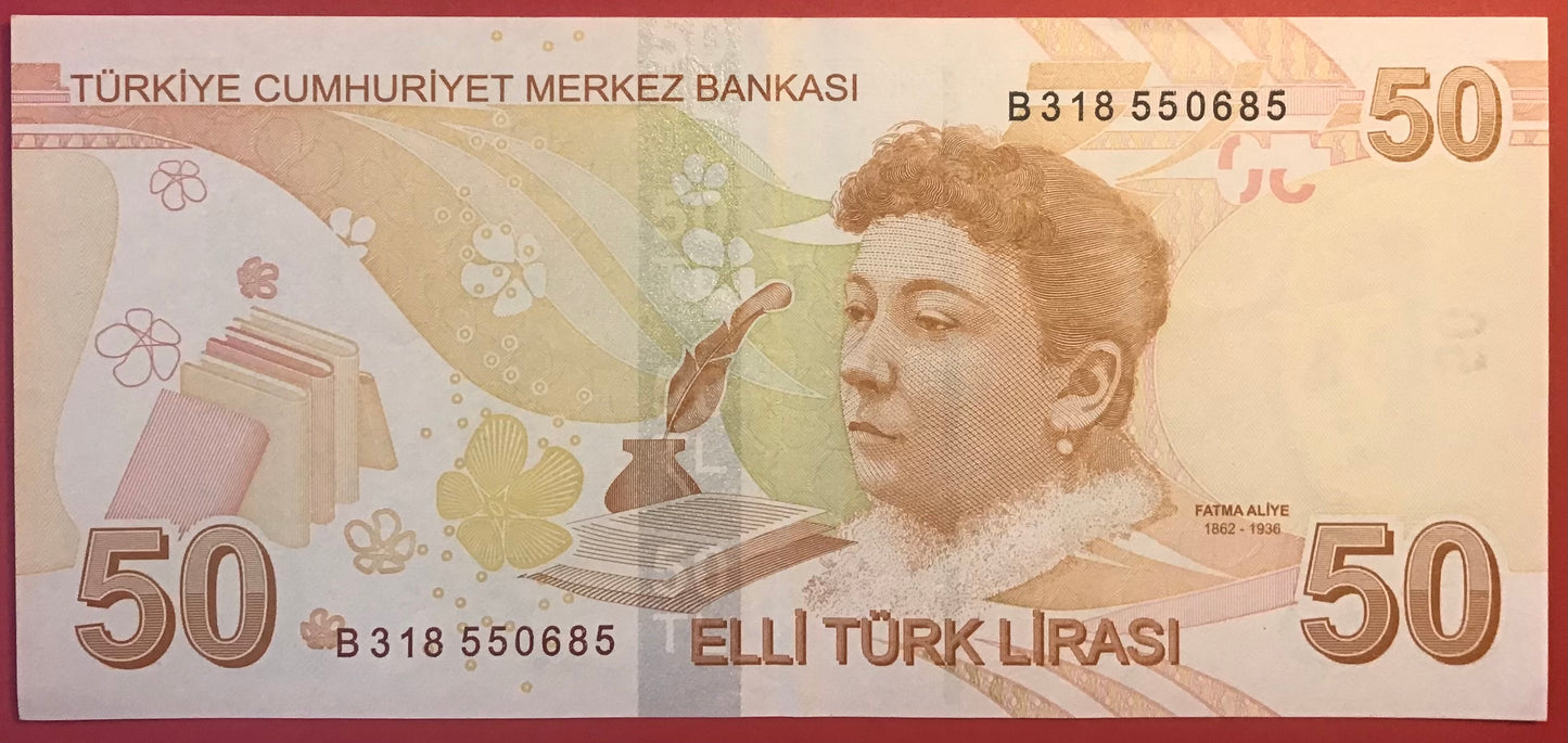 Turkey - 50 Lira 2009 P#225b Kvalitet 1+/01