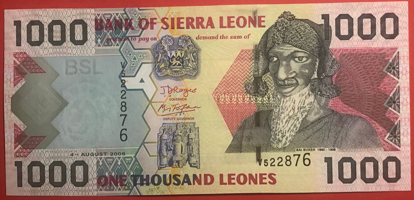 Sierra Leone - 1000 Leones 4.8.2006 P#24c Kvalitet 0