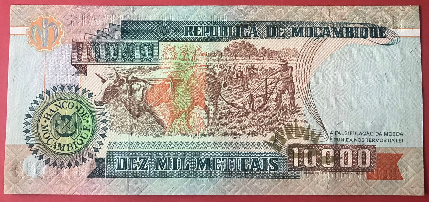 Mozambique - 10.000 Meticais 16.6.1991 P#137 Kvalitet 0