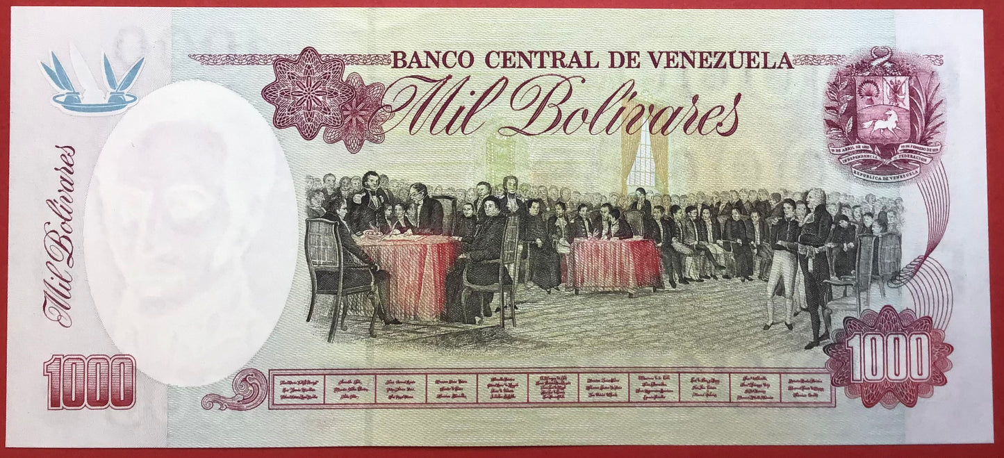 Venezuela - 1000 Bolivares 5.2.1998 P#76c Kvalitet 01/0