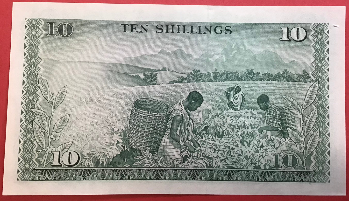 Kenya - 10 Shillings 1.7.1971 P#7b Kvalitet 01