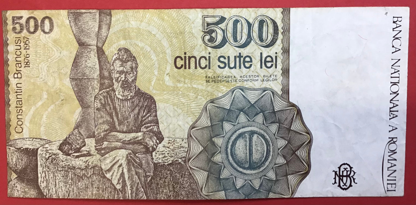 Romania - 500 Lei 1991 P#98b Kvalitet 1+