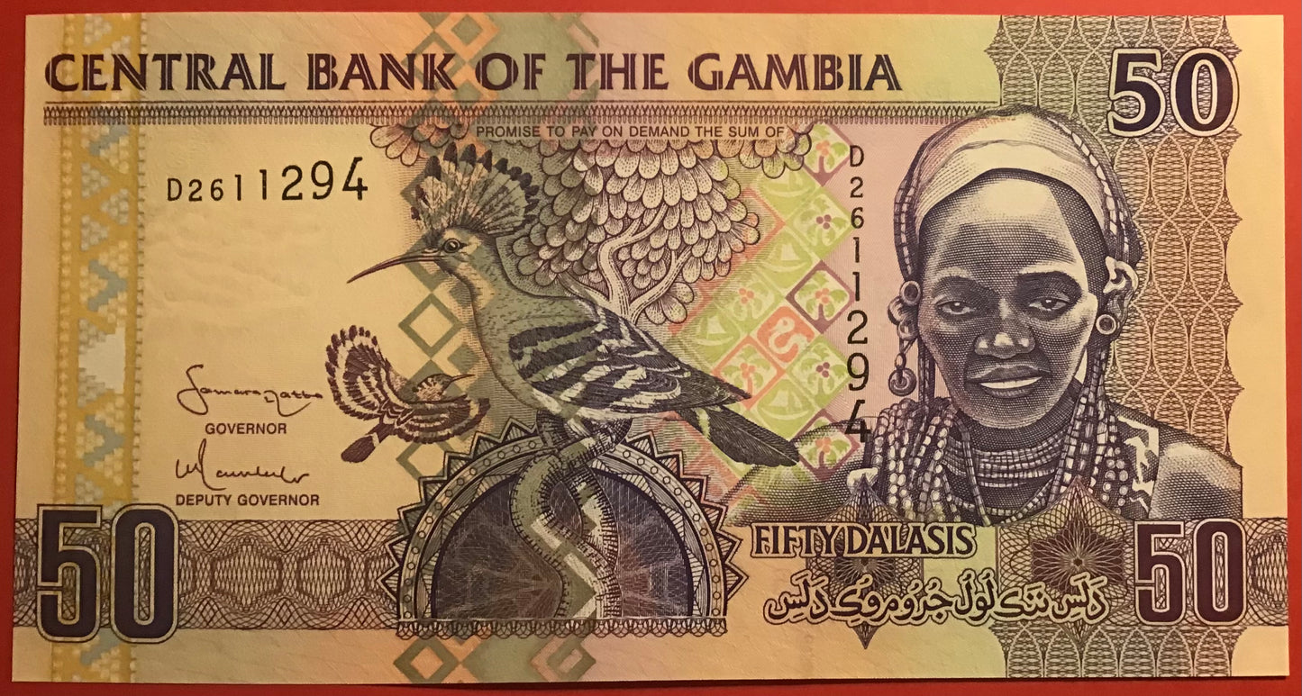 Gambia - 50 Dalasis (2001-2005) P#23c Kvalitet 0