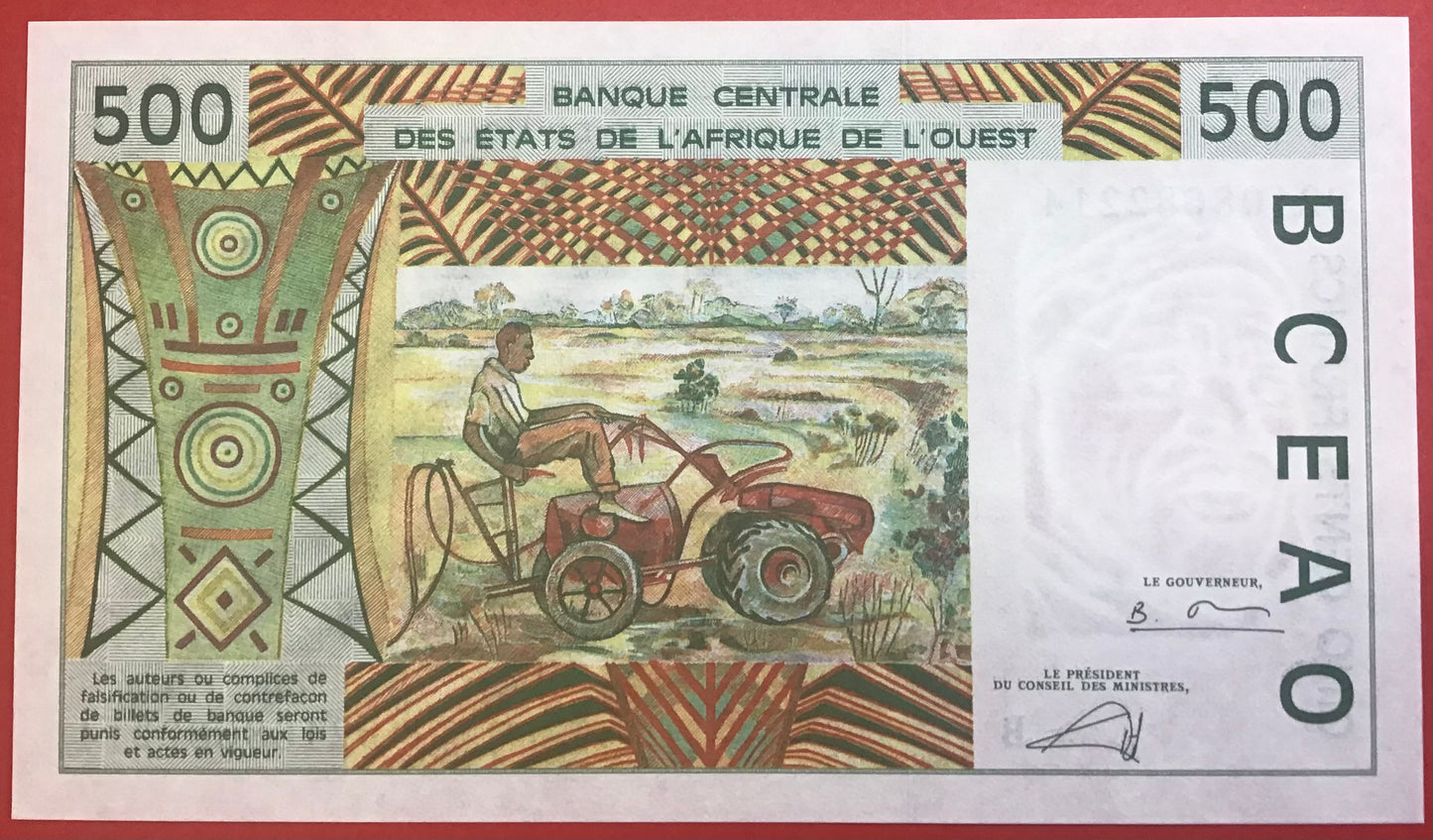 West African States/Benin - 500 Francs 2002 P#210Bn Kvalitet 0