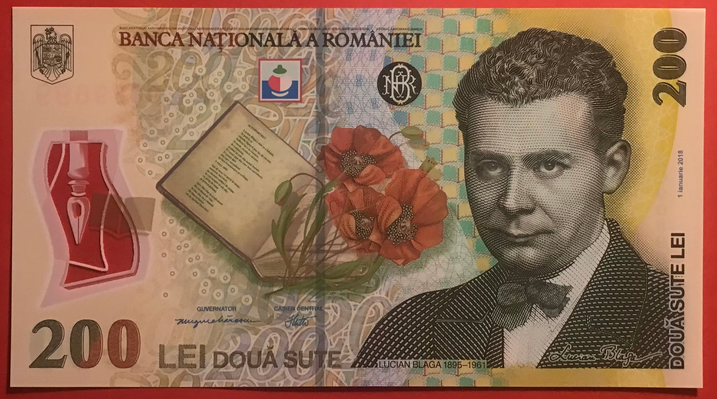 Romania - 200 Lei 2021 P#122 Kvalitet 0