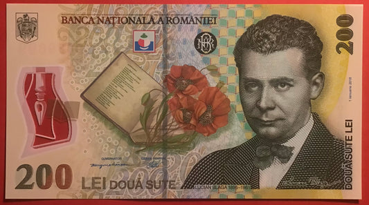 Romania - 200 Lei 2021 P#122 Kvalitet 0