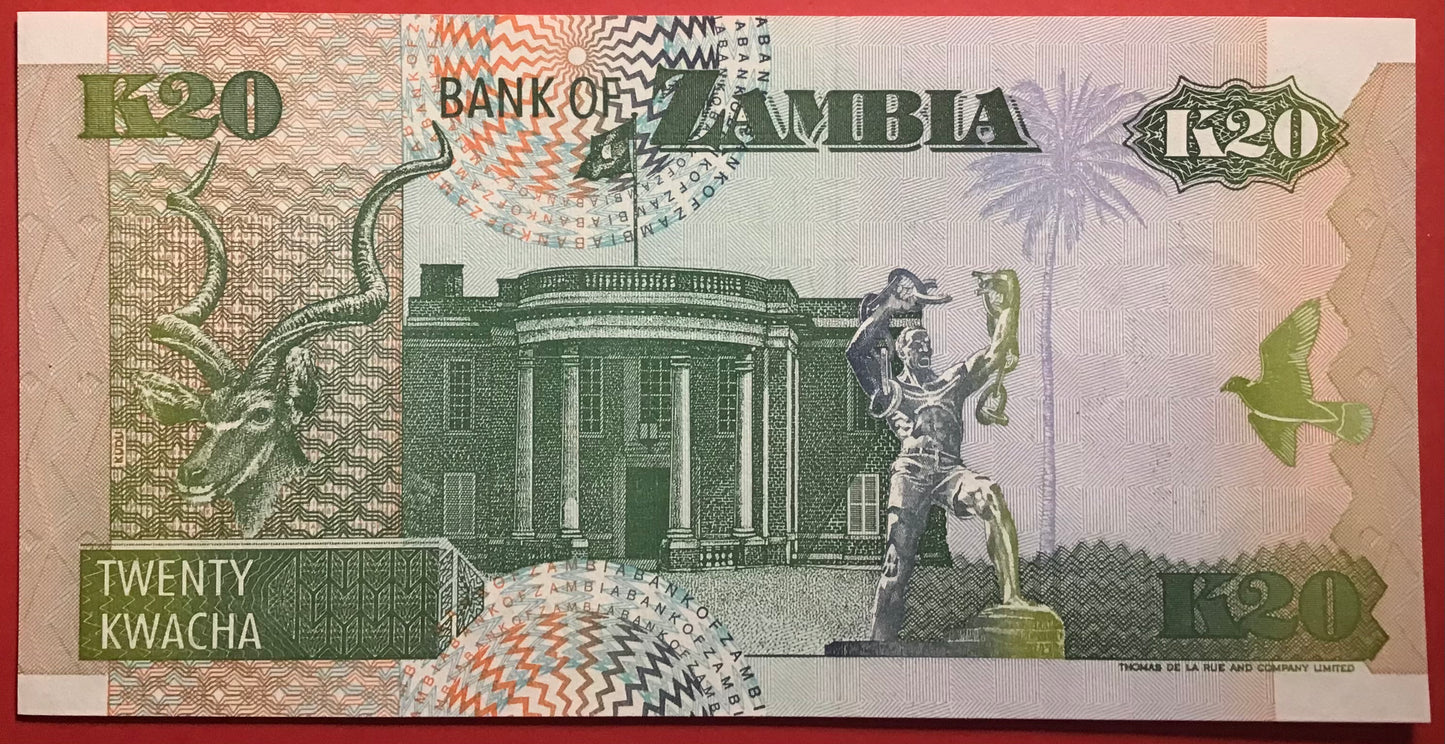 Zambia - 20 Kwacha 1992 P#36b Kvalitet 0