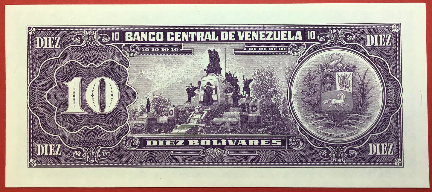 Venezuela - 10 Bolivares 8.12.1992 P#61c Kvalitet 0