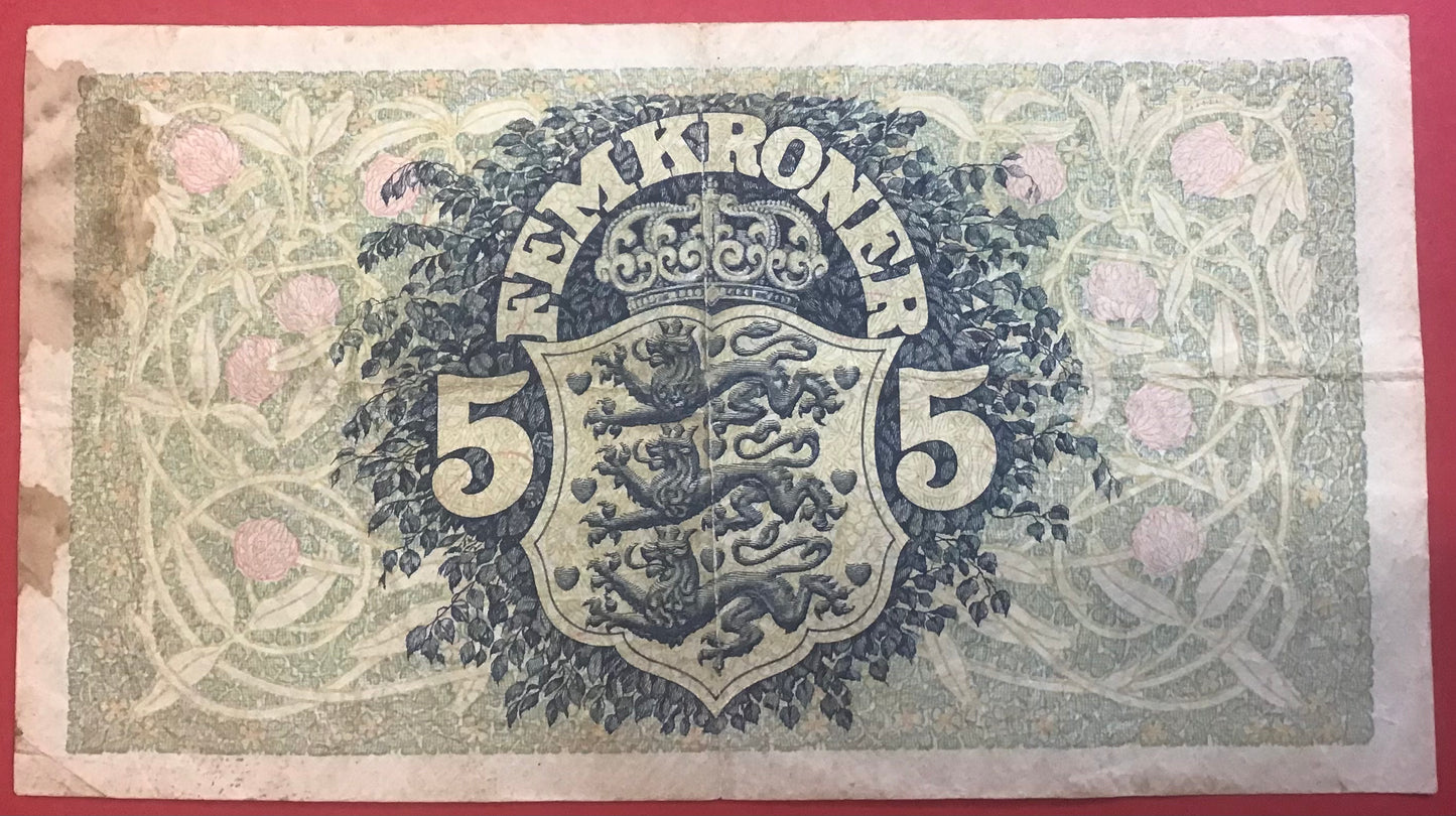 Danmark - 5 Kroner 1937 (E 3822288) Sieg#102 Kvalitet 1
