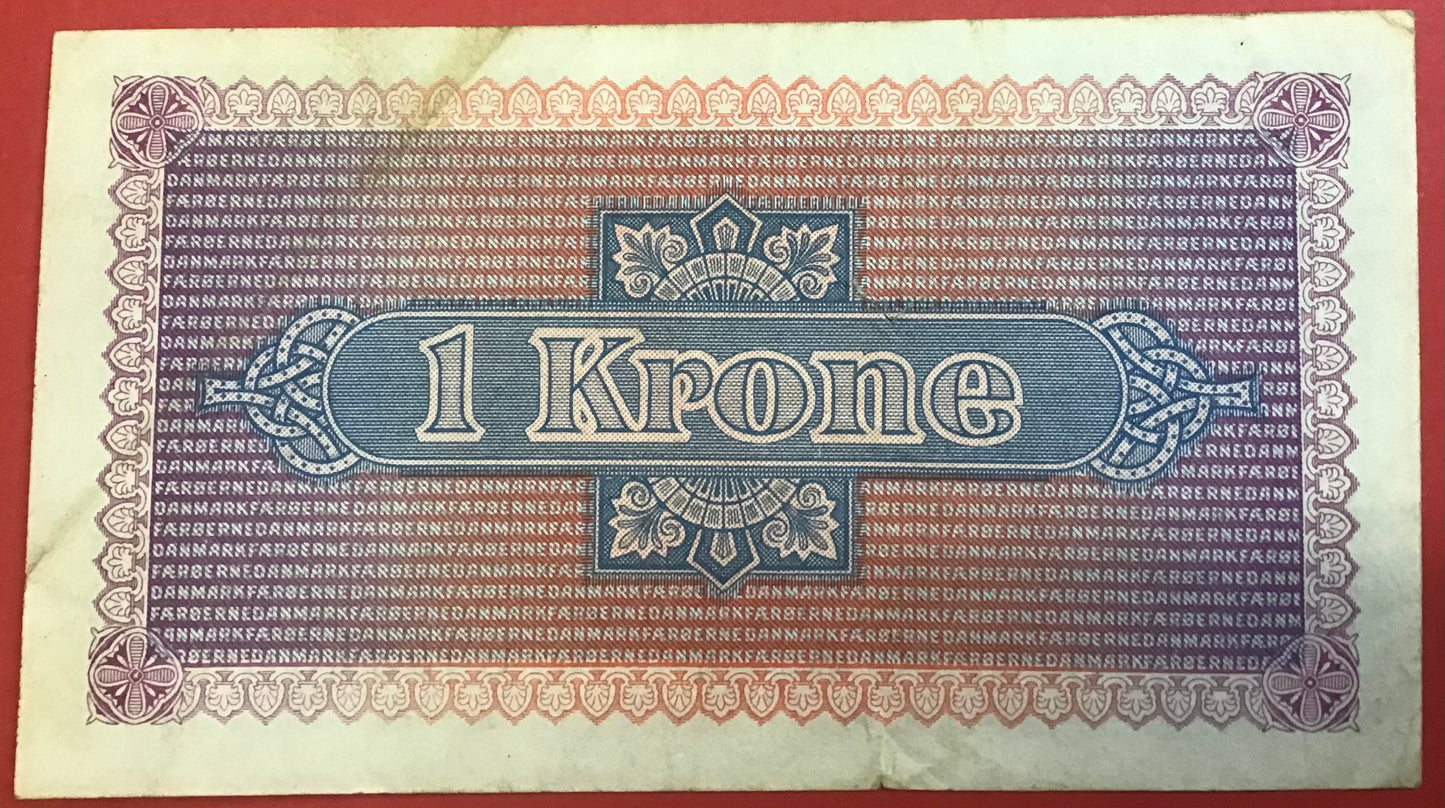 Færøerne - 1 Krone 1940 (849916A) Sieg#15 Kvalitet 1/1+