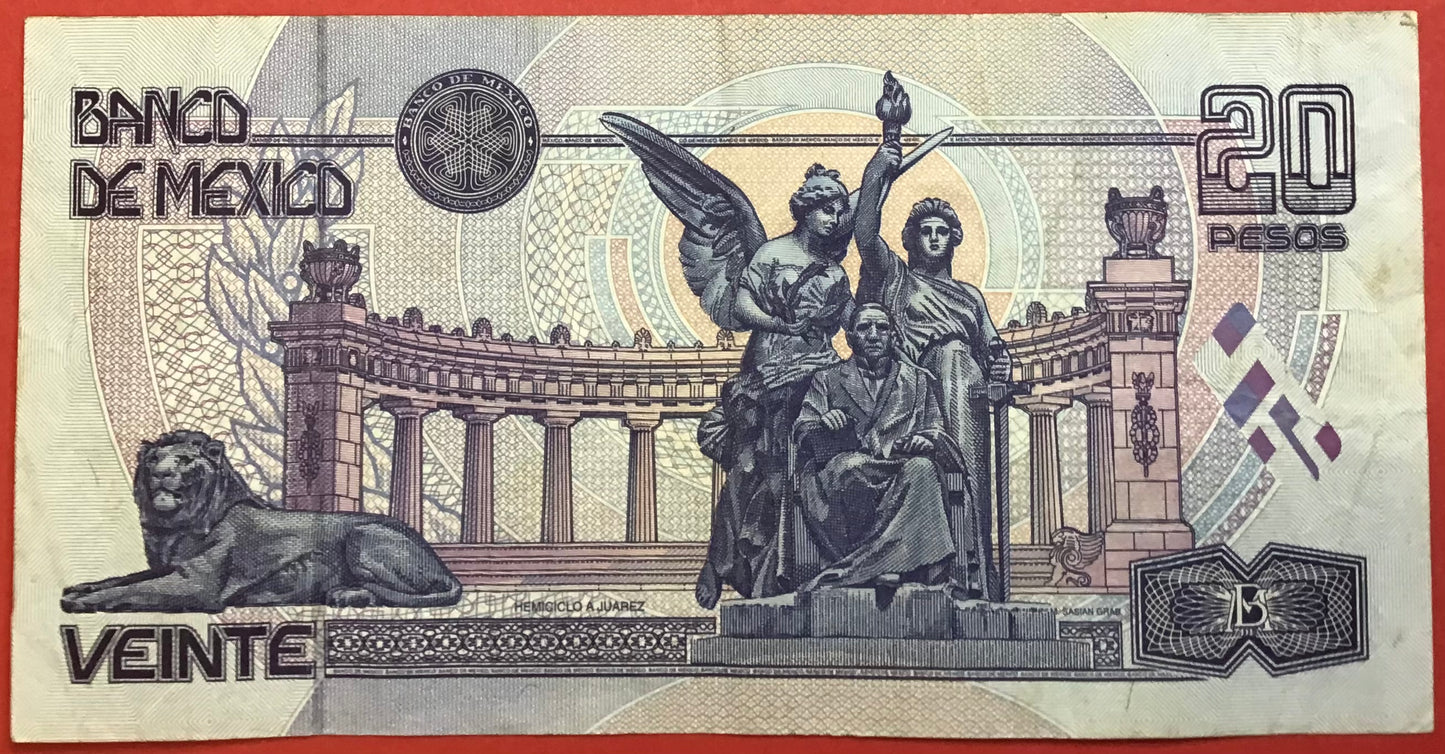 Mexico - 20 Pesos 17.3.1998 P#106c Kvalitet 1+