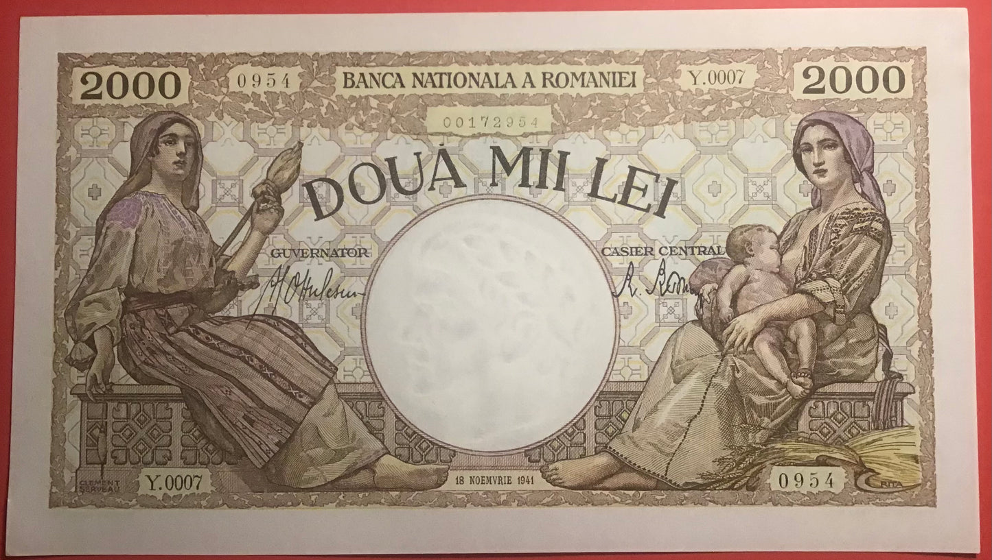 Romania - 2000 Lei 18.11.1941 P#53a Kvalitet 01/0