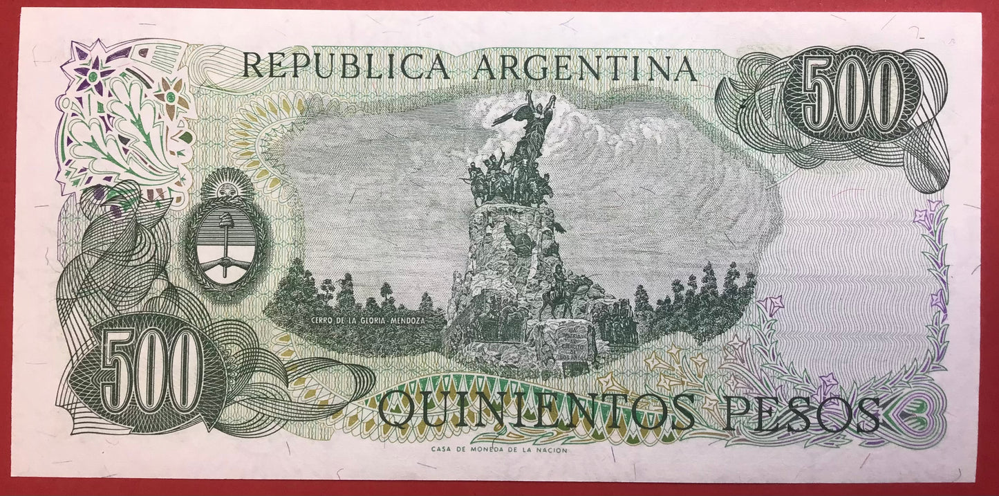 Argentina - 500 Pesos (1977-82) P#303 Kvalitet 0