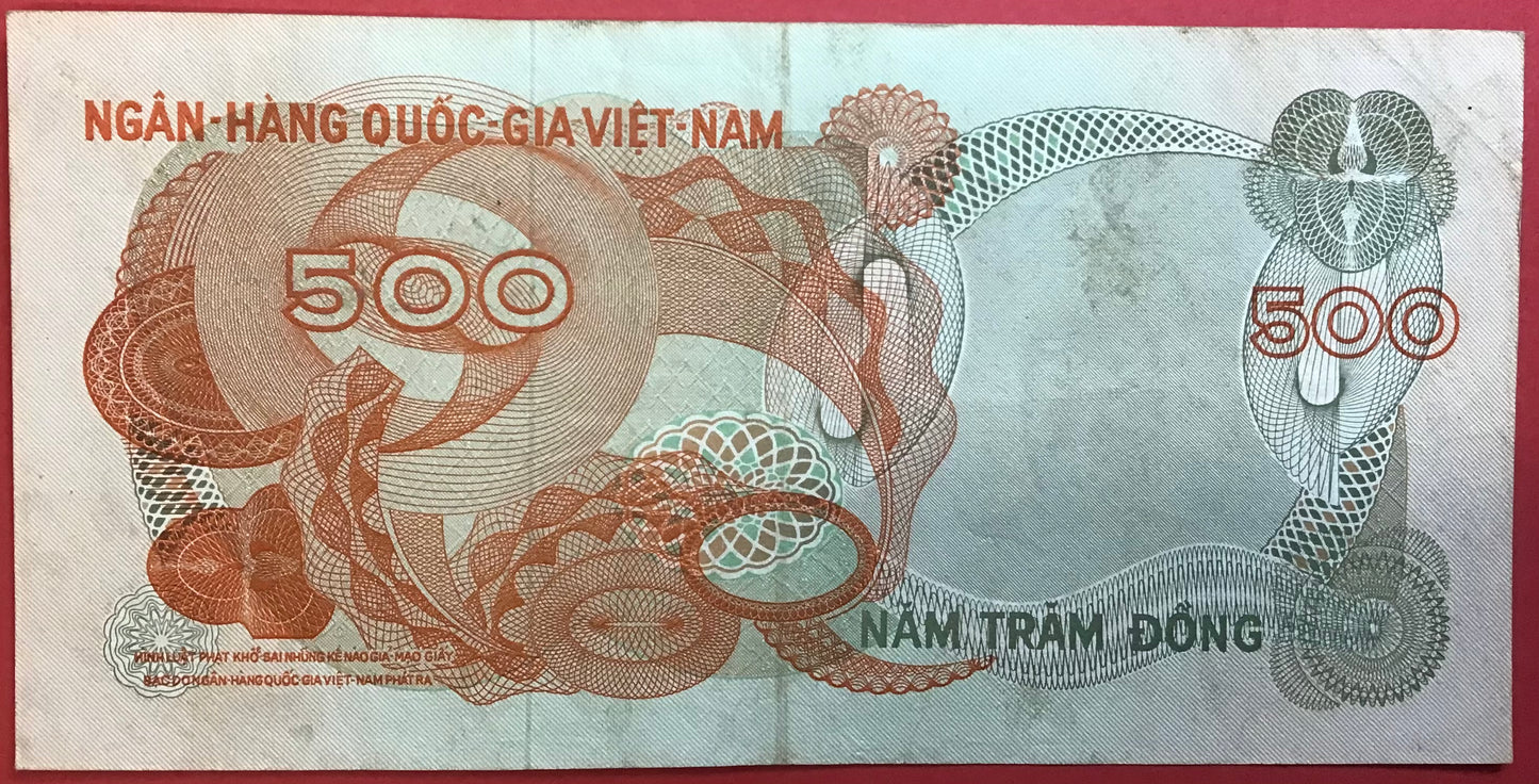 South Vietnam - 500 Dông (1970) P#28a Kvalitet 1+
