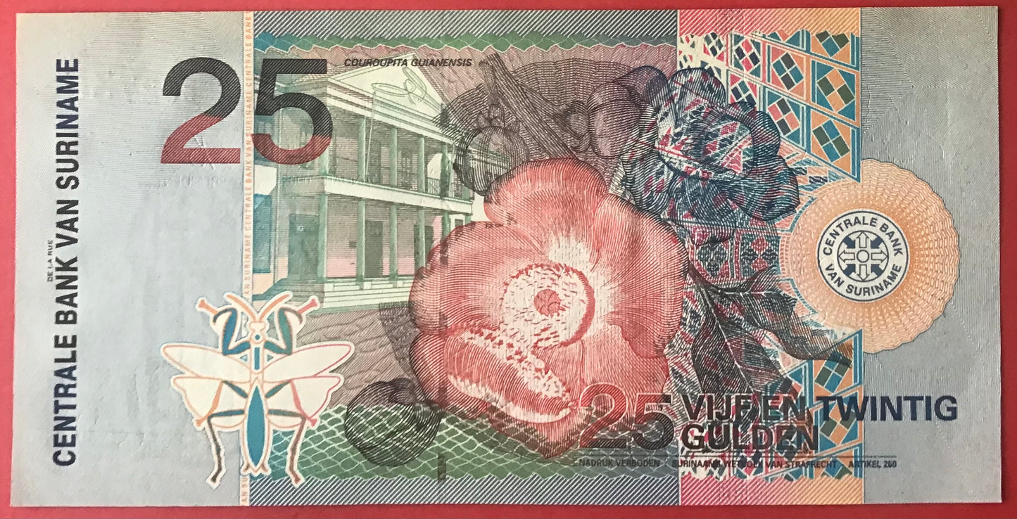 Suriname - 25 Gulden 1.1.2000 P#148 Kvalitet 0