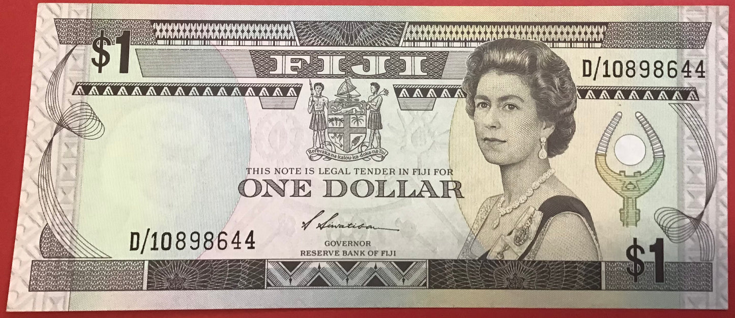Fiji 1 Dollar (1987) P#86a Kvalitet 0