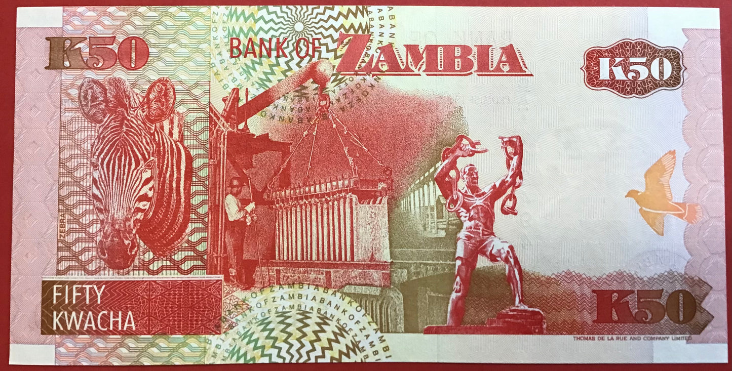Zambia - 50 Kwacha 1992 P#37a Kvalitet 0