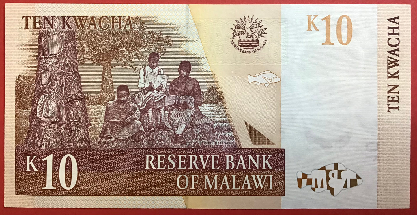 Malawi - 10 Kwacha 1.6.2004 P#51 Kvalitet 0