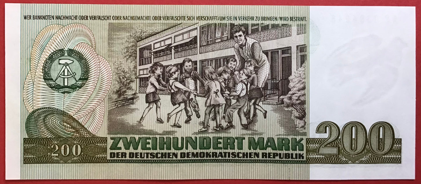 East-Germany - 200 Mark 1985 P#32 Kvalitet 0