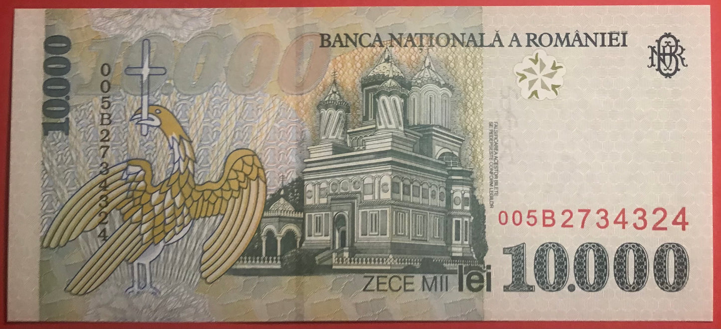 Romania - 10.000 Lei 1999 P#108a Kvalitet 0