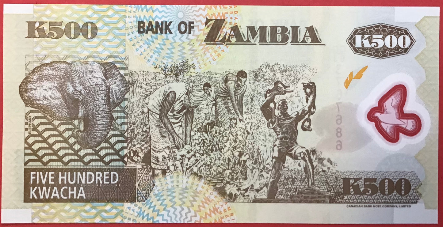 Zambia - 500 Kwacha 2005 P#43d Kvalitet 0