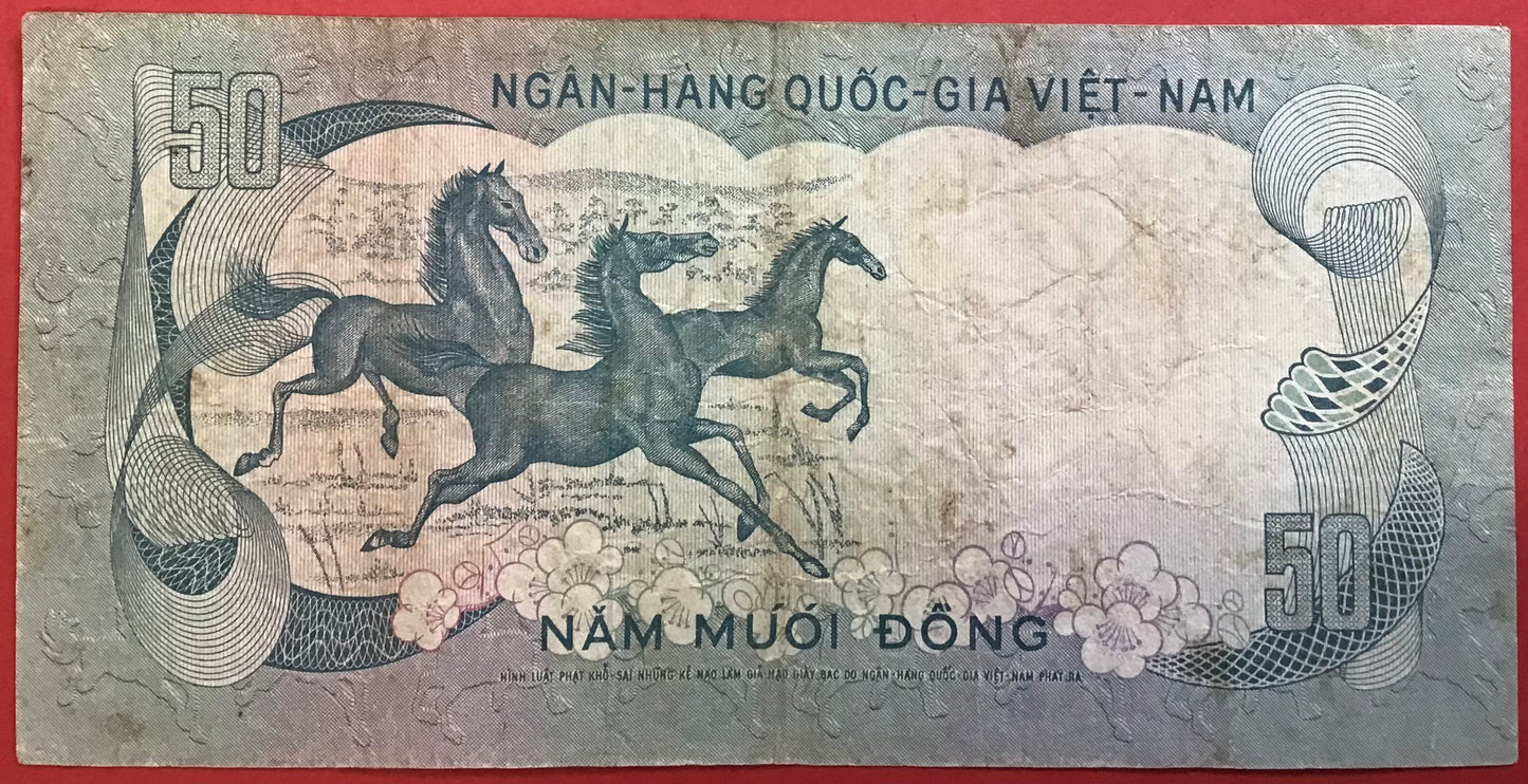 South Vietnam - 50 Dông (1972) P#30a Kvalitet 1