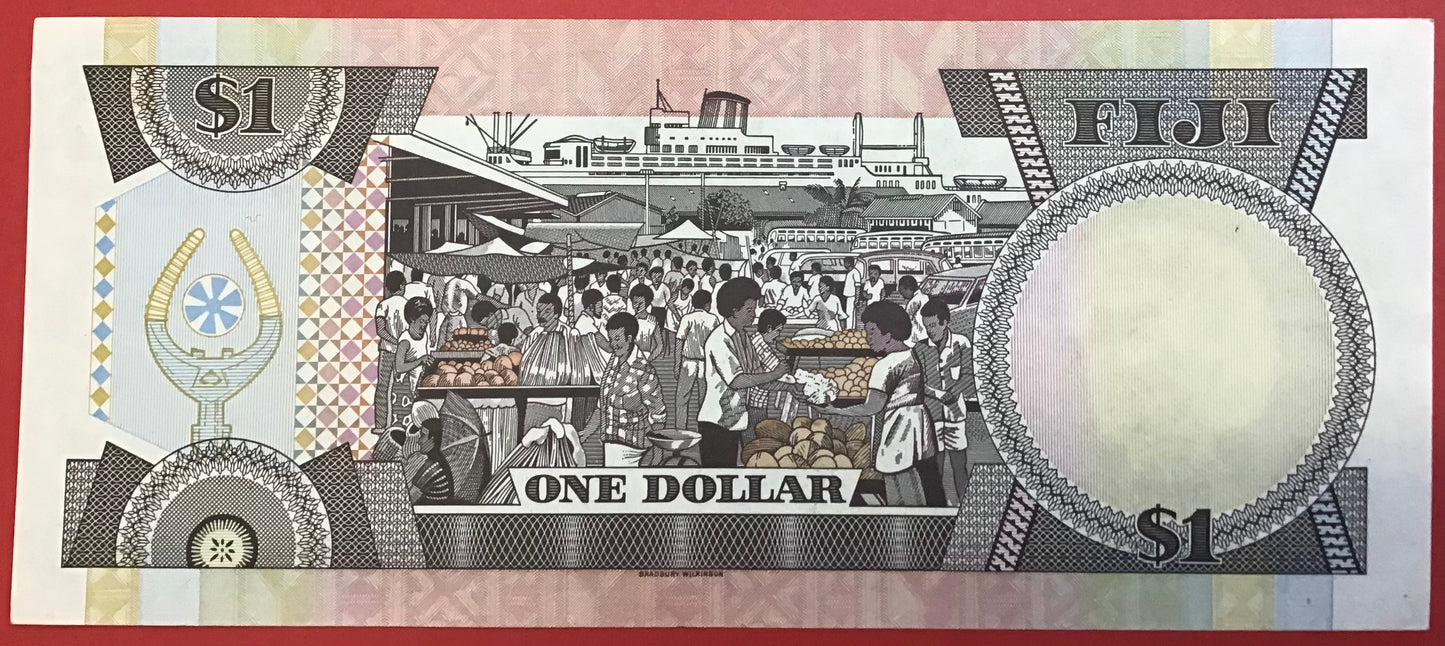 Fiji 1 Dollar (1987) P#86a Kvalitet 0