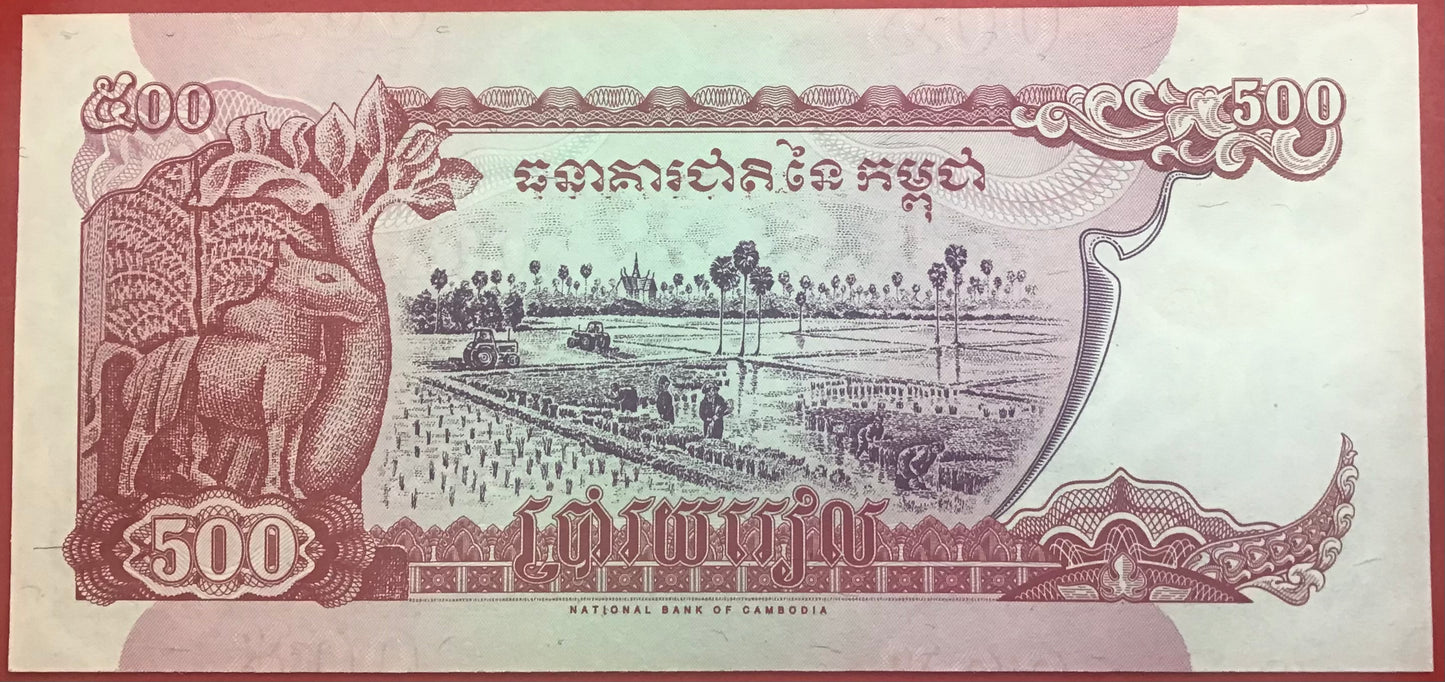 Cambodia - 500 Riels 1998 P#43b2 Kvalitet 0