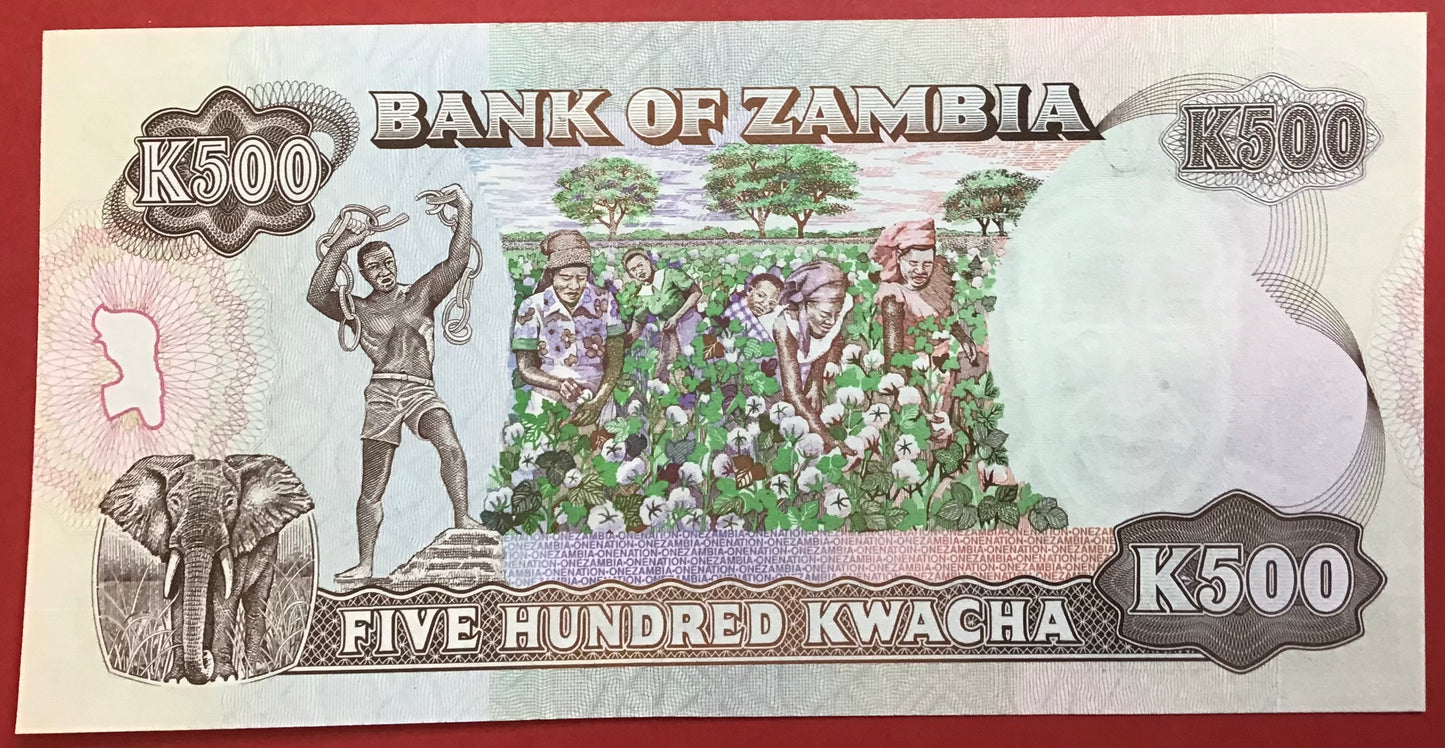 Zambia - 500 Kwacha (1991) P#35a Kvalitet 0