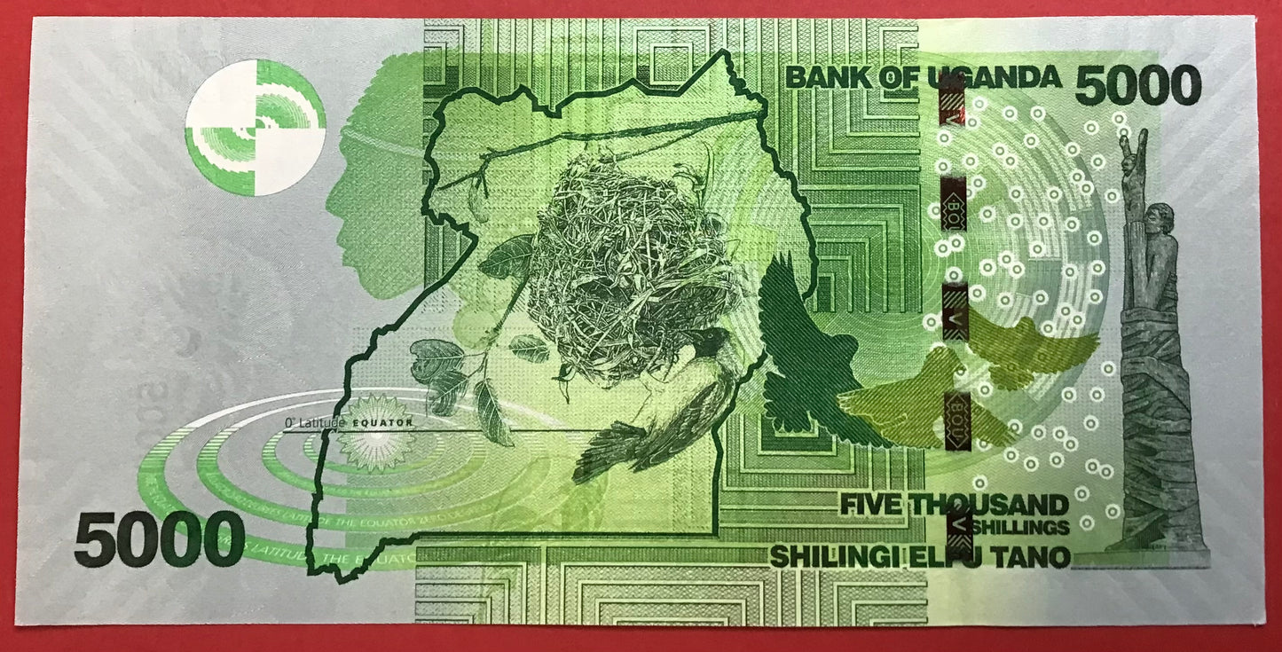 Uganda - 5000 Shillings 2021 P#51 Kvalitet 0