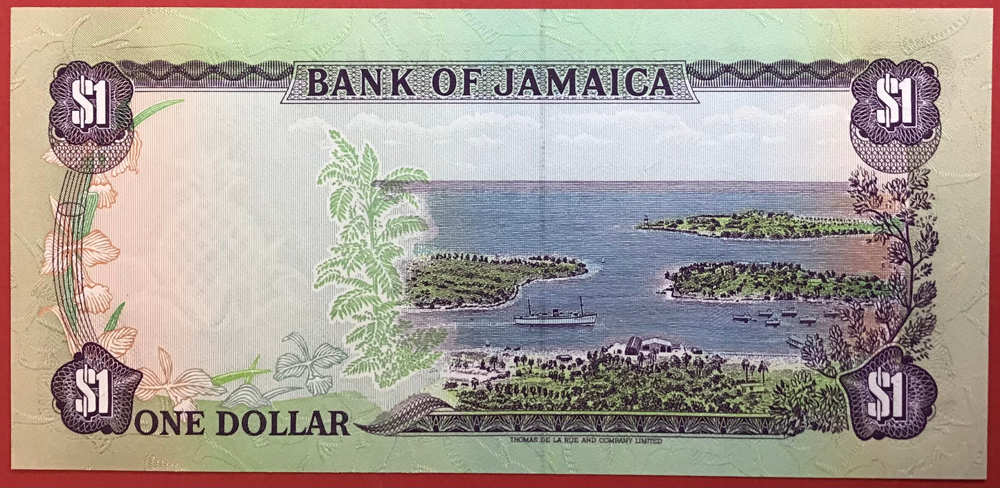 Jamaica - 1 Dollar 1.1.1990 P#68Ad Kvalitet 0
