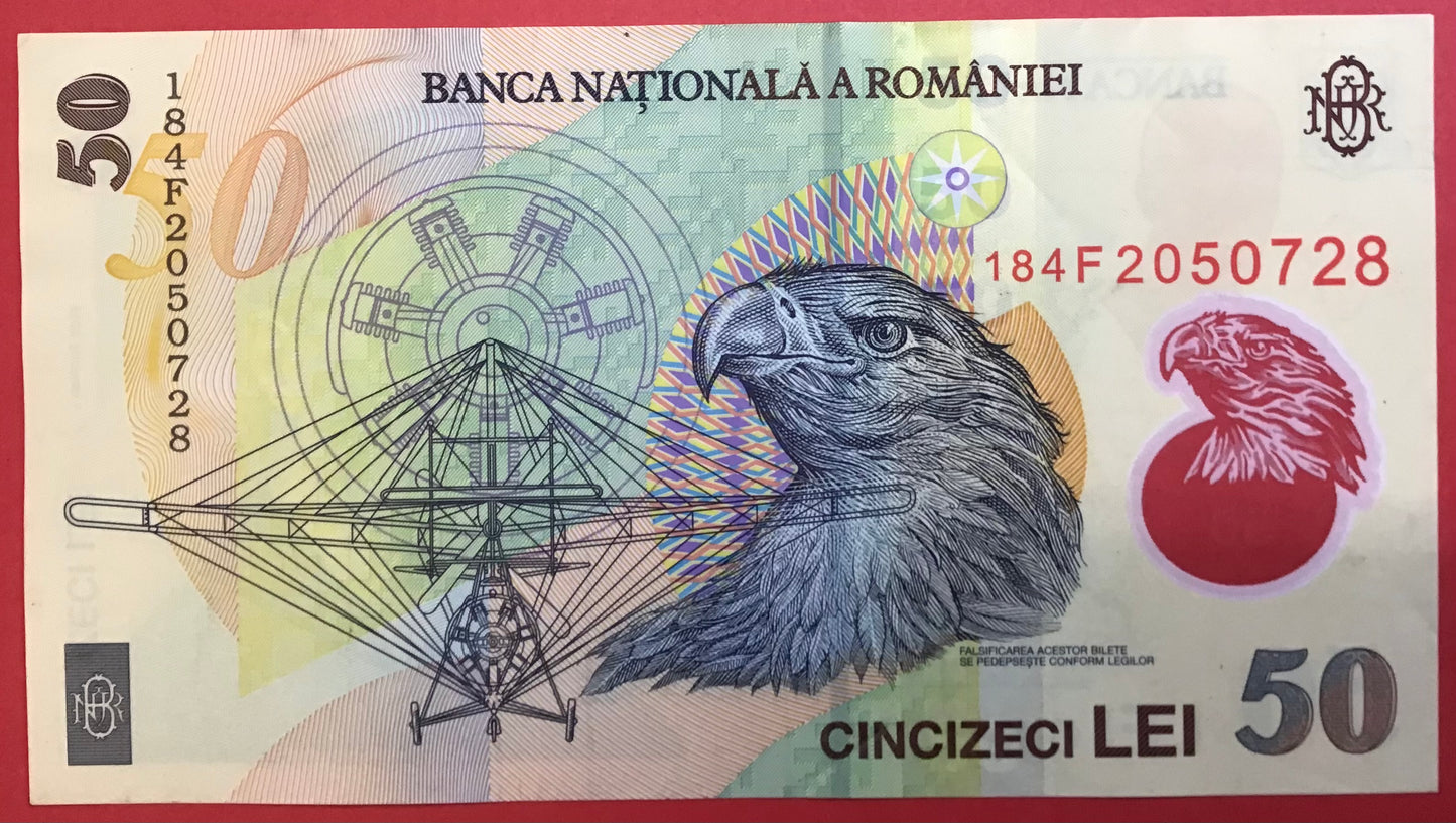 Romania - 50 Lei 1.1.2018 P#120h Kvalitet 01