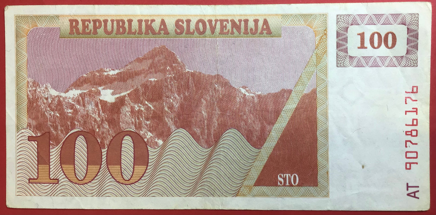 Slovenia - 100 Tolarjev 1990 P#6a Kvalitet 1+
