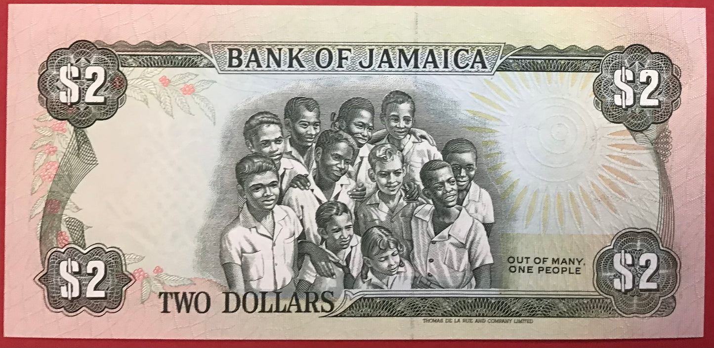 Jamaica - 2 Dollars 1.2.1993 P#69e Kvalitet 0