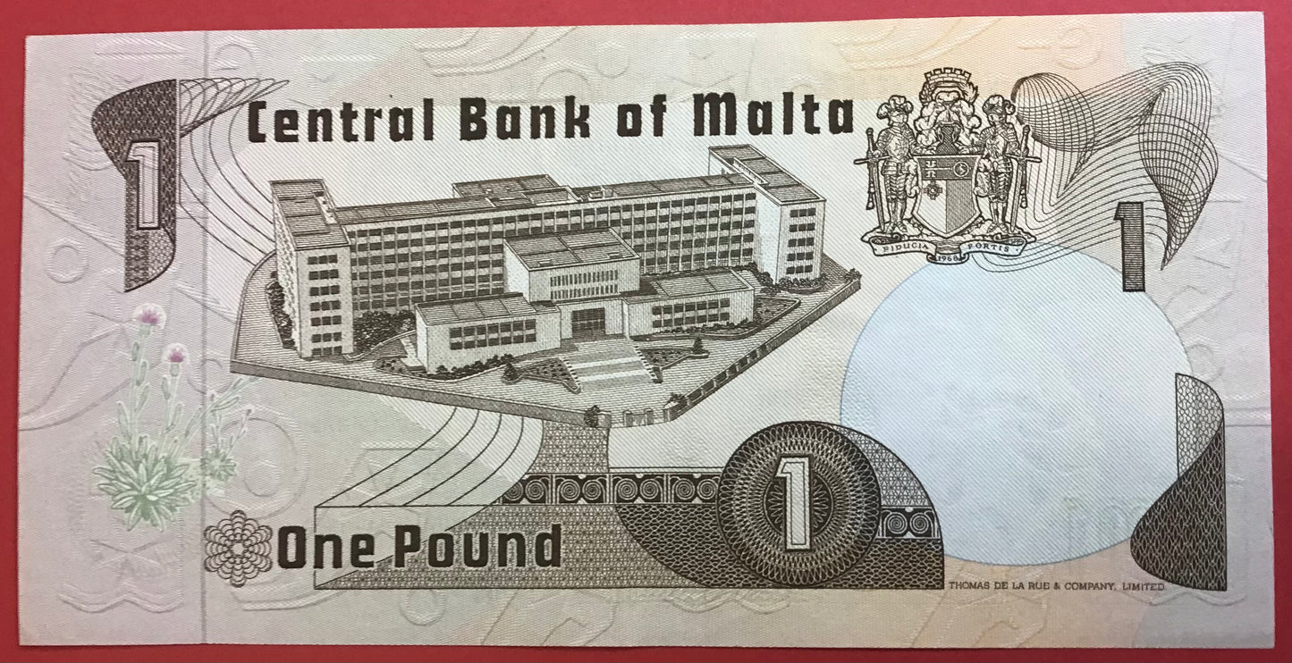 Malta - 1 Lira (1979) P#34b Kvalitet 0