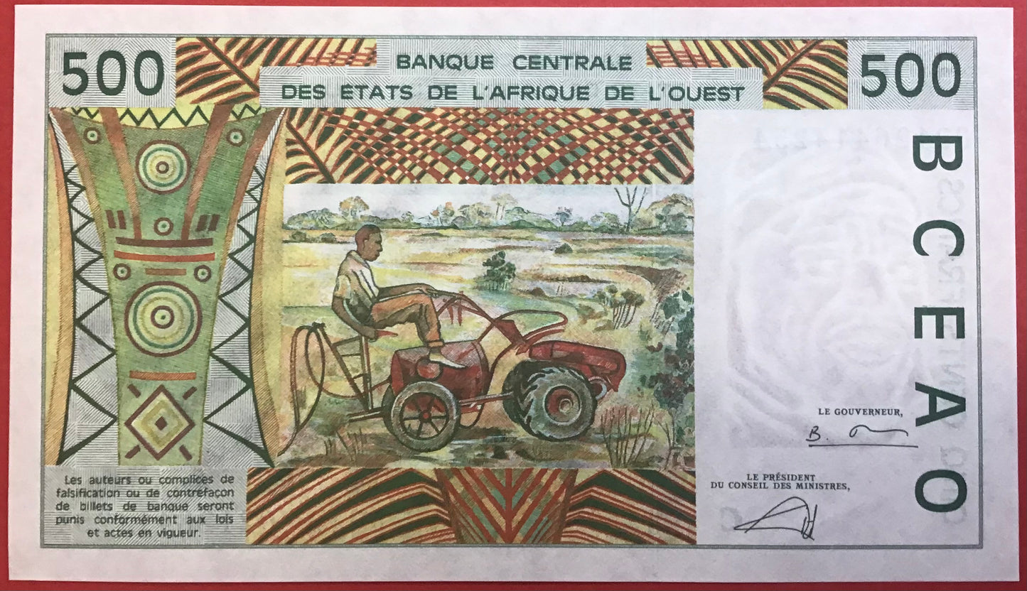 West African States/Burkina Faso - 500 Francs 2002 P#310Cm Kvalitet 0