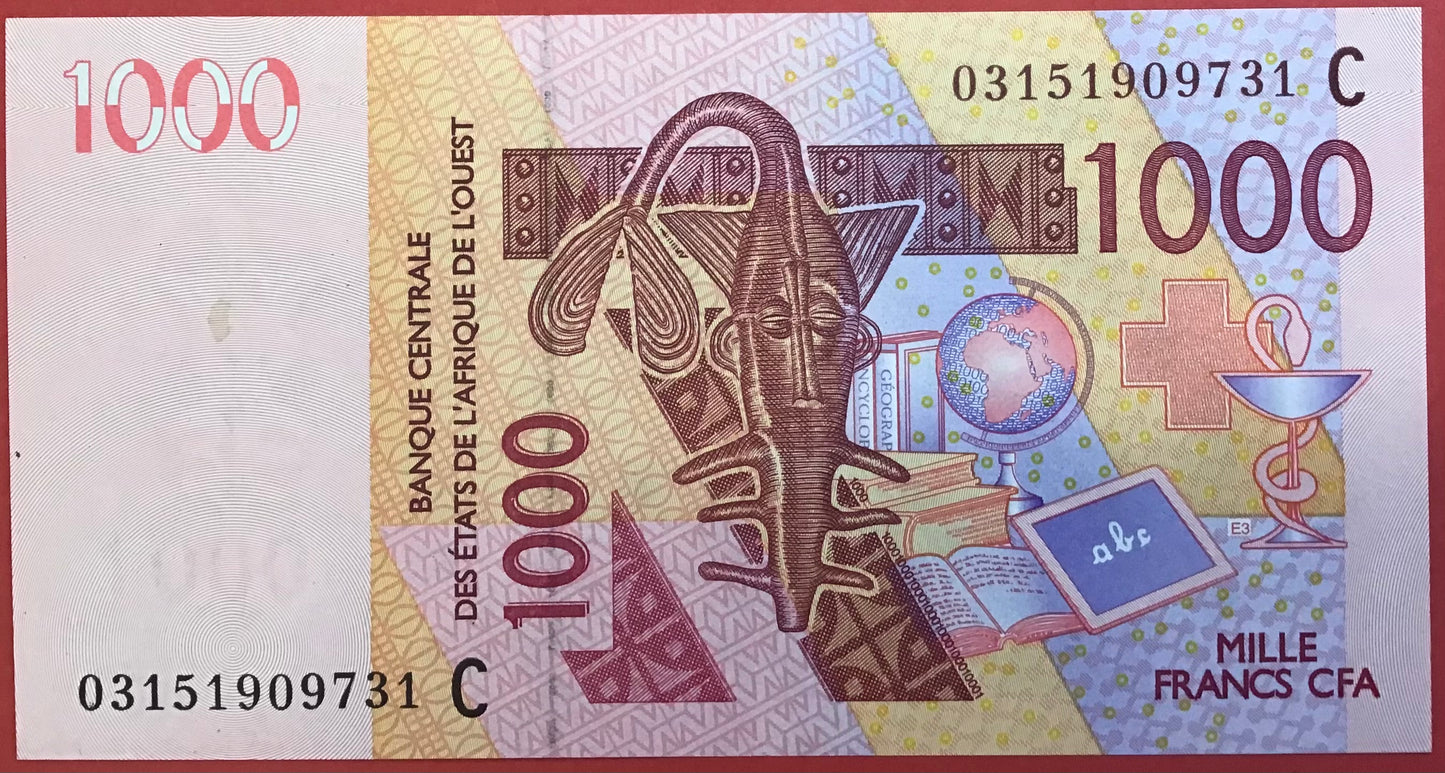 West African States/Burkina Faso - 1000 Francs 2003 P#315Ca Kvalitet 0