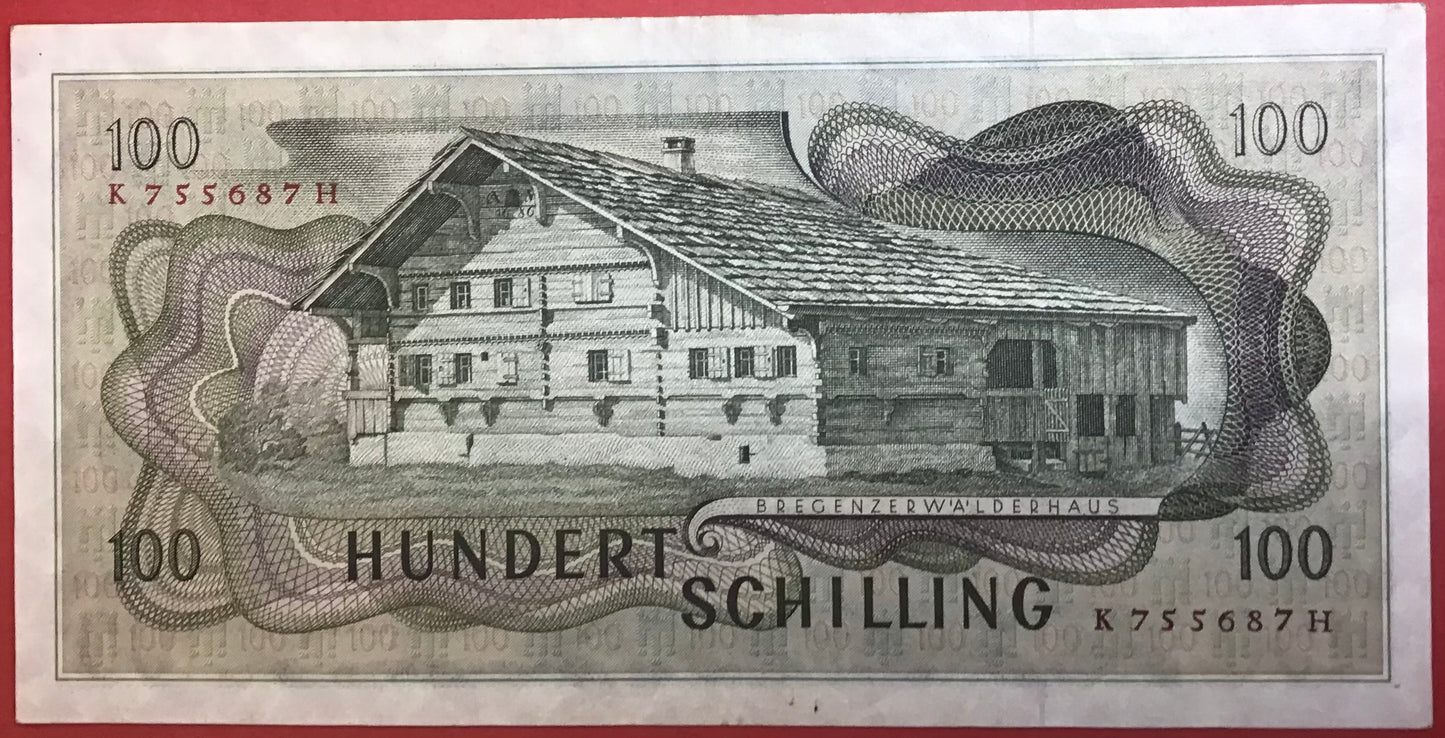 Austria - 100 Schilling 2.1.1969 P#145a Kvalitet 1+/01