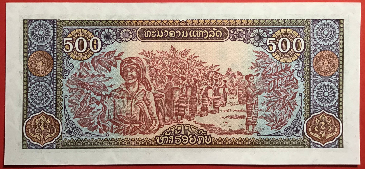 Lao - 500 Kip 1988 P#31a Kvalitet 0