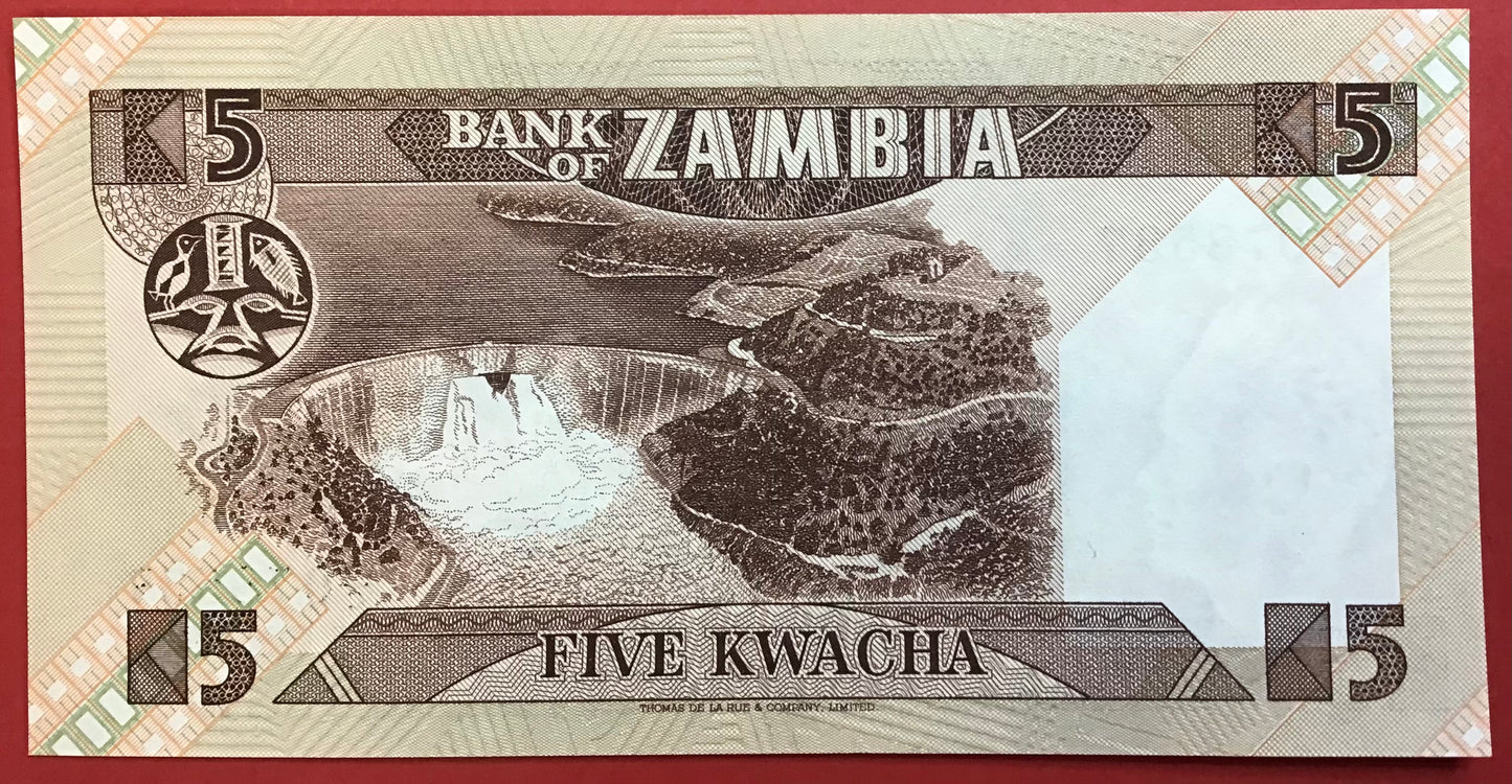 Zambia- 5 Kwacha (1980-88) P#25d Kvalitet 0