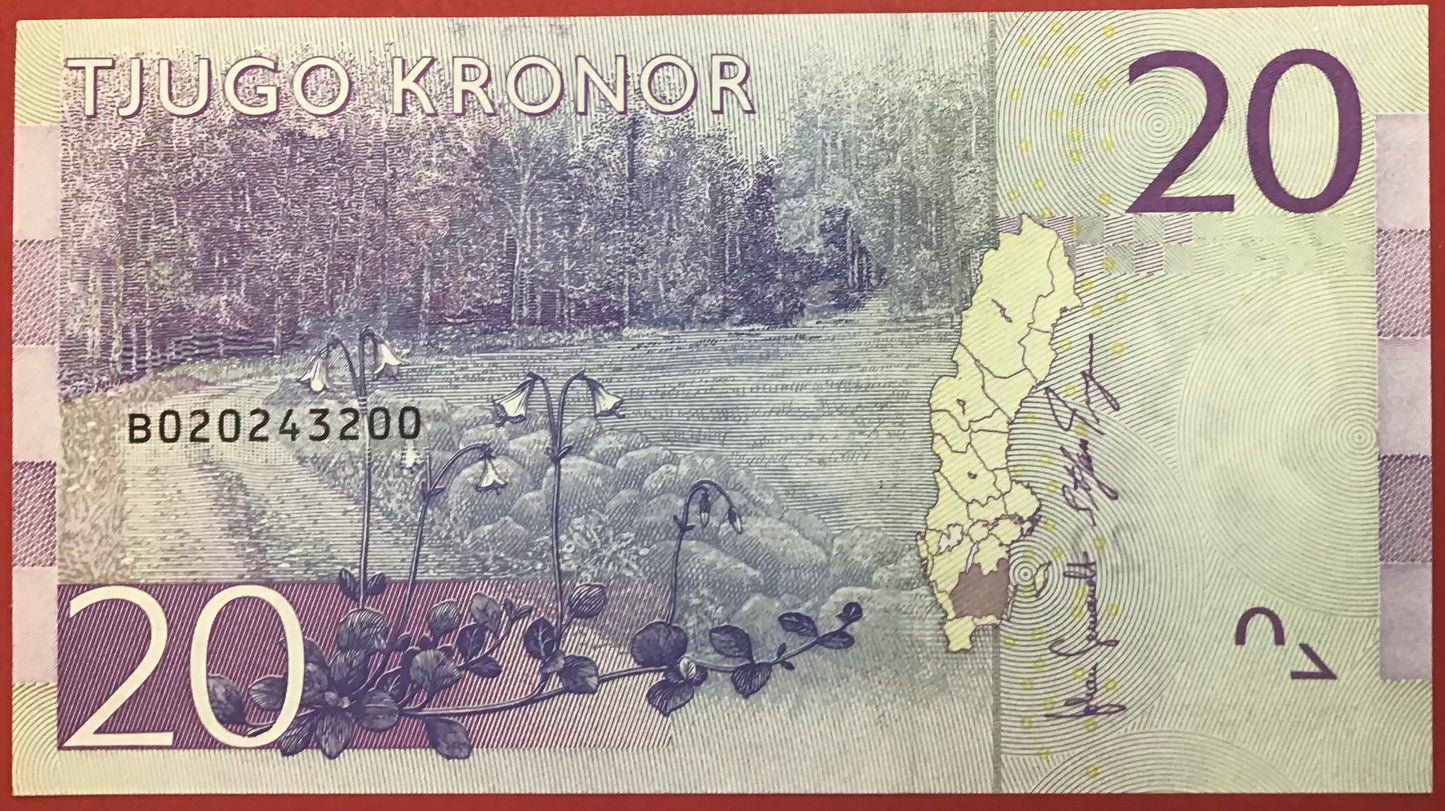 Sweden - 20 Kronor (2015) P#69a Kvalitet 0