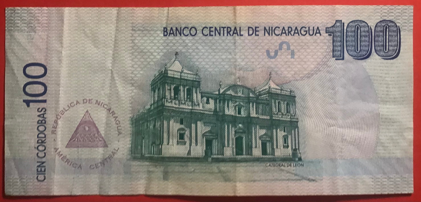 Nicaragua - 100 Córdobas 2012 P#208a Kvalitet 1+