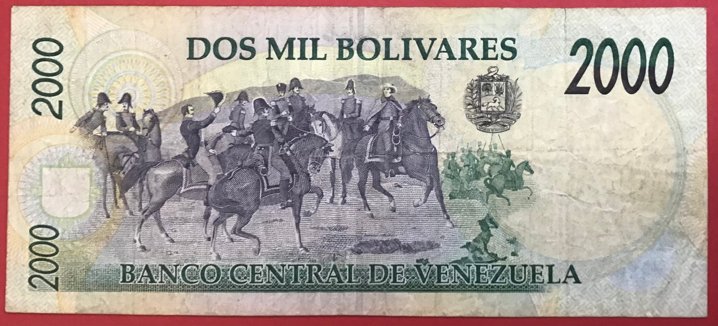 Venezuela - 2000 Bolívares 10.2.1998 P#77b Kvalitet 1