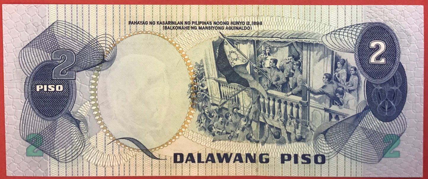 Philippines - 2 Piso (1974-85) P#152a Kvalitet 0