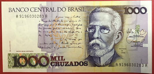 Brazil - 1000 Cruzados 1988 P#213b Kvalitet 0