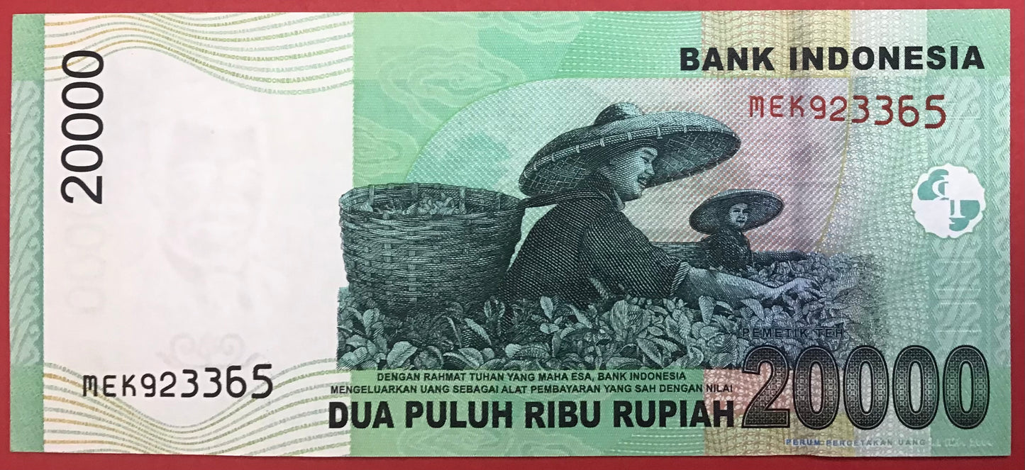Indonesia - 20.000 Rupiah 2009 P#144f Kvalitet 01
